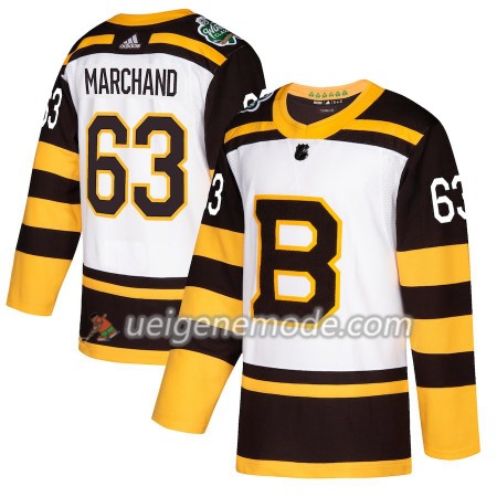 Herren Eishockey Boston Bruins Trikot Brad Marchand 63 2019 Winter Classic Adidas Weiß Authentic